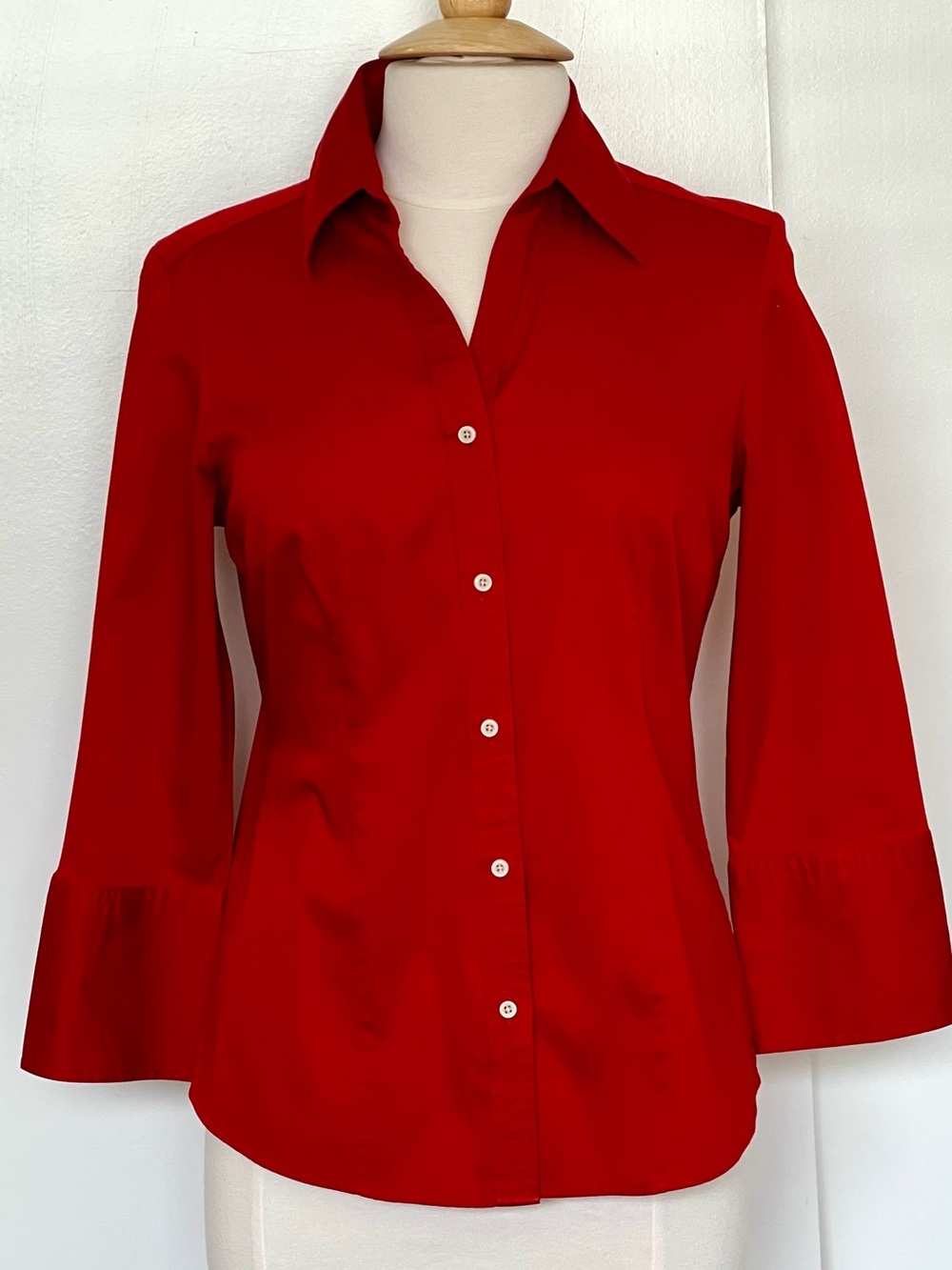 Talbots red button down shirt - Picture 2 of 9